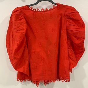 SOLD - NWT - Farm Rio 3 D Pineapple blouse